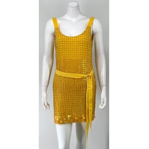 NBD Yellow Sequin Mini Dress